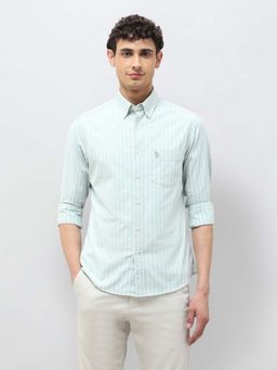 U.S. POLO ASSN. - Men's Vertical Striped Tailored Fit Casual Shirt
