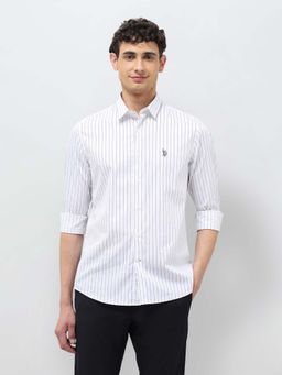 U.S. POLO ASSN. - Men's Vertical Striped Tailored Fit Casual Shirt