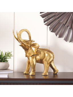 Pure Home + Living - Golden Rivet Elephant Large Figurine