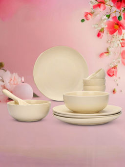 UMAI - Ceramic Dinnerware Cream Set of 12