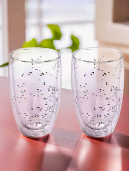 UMAI - Star Print Cup|450ml|Transparent|Pack of 2