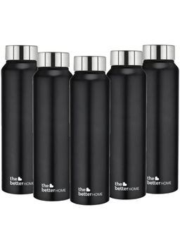 The Better Home - Pack of 5 Bottle Simplex 1000ml - Black