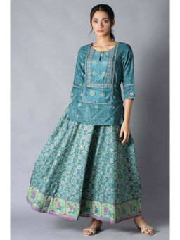 W - Green Top and Skirt Set (Set of 2)