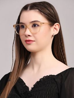 ROYAL SON - Cat Eye Brown Computer Glasses Blue Cut Spectacles Frames for Women - Sf0094-C5 (40)