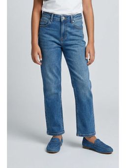 TINY GIRL - Denim Soild Distressed Jeans- Light Blue