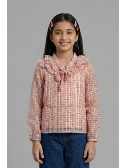 TINY GIRL - Full Sleeves Aii Over Printed Top- Pink