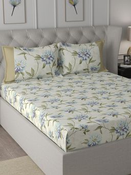 Maspar - Cotton Floral Print Bed Sheet with 1 Pillow Case (Single)