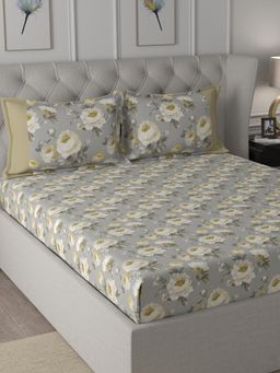 Maspar - Cotton Floral Print Bed Sheet with 1 Pillow Case (Single)