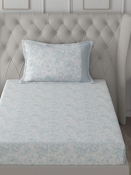 Maspar - Cotton Floral Print Bed Sheet with 1 Pillow Case (Single)