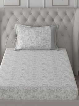 Maspar - Cotton Floral Print Bed Sheet with 1 Pillow Case (Single)
