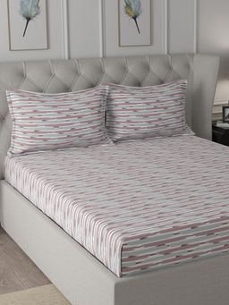 Maspar - Cotton Printed Bed Sheet with 2 Pillow Case (Queen)