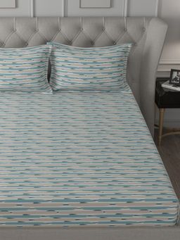 Maspar - Cotton Printed Bed Sheet with 2 Pillow Case (Queen)