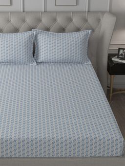 Maspar - Cotton Printed Bed Sheet with 2 Pillow Case (Queen)