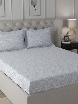 Maspar - Cotton Printed Bed Sheet with 2 Pillow Case (Queen)