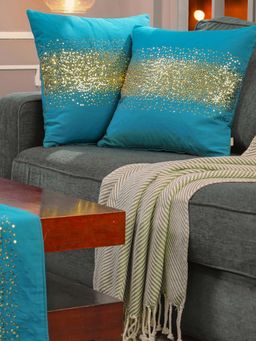 Maspar - Cotton Solid Standard Square Pack of 2 Cushion Cover (18x18 inches)