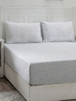 Maspar - Cotton Geometric Print Bed Sheet with 2 Pillow Case (King)