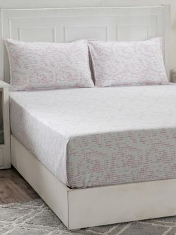 Maspar - Cotton Abstract Print Bed Sheet with 2 Pillow Case