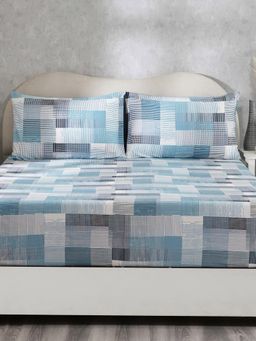 Maspar - Cotton Printed Bed Sheet with 2 Pillow Case (King)
