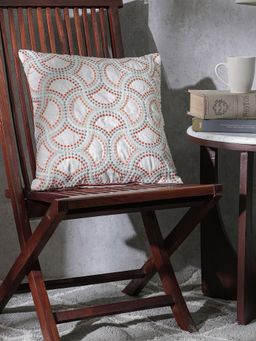 Maspar - Embroidery Viscose Medium Square Cushion Cover (18x18 inches)