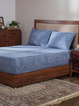 Maspar - Cotton Printed Bed Sheet with 2 Pillow Case (King)