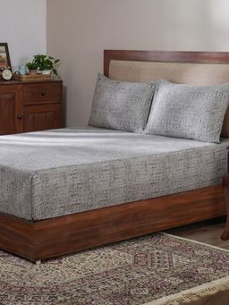 Maspar - Cotton Printed Bed Sheet with 2 Pillow Case (King)