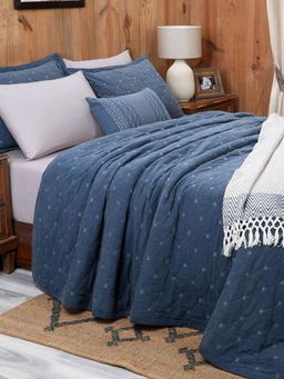 Maspar - Cotton Embroidery 9 Piece Quilt Bedding Set (Queen)