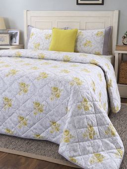 Maspar - Cotton Floral Print 6 Piece Quilt Bedding Set (Queen)