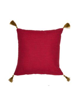 Maspar - Solid Cotton Medium Square Cushion Cover (16x16 inches)