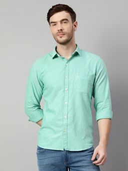 Cantabil - Men Cotton Green Shirt