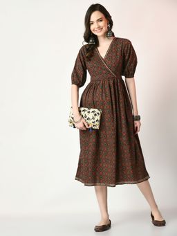MYSHKA - Women Multi Empire Printed Dress