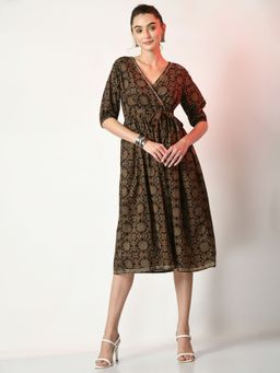 MYSHKA - Women Multi Empire Printed Dress