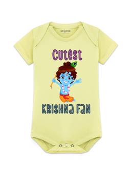 Arvesa - Unisex Yellow Janmashtami Graphic Printed Romper