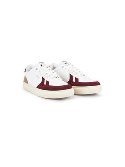 Pepe Jeans - White & Red Retro Anti-Skid Cupsole Sneakers