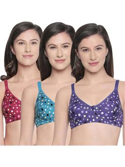 Bodycare - Perfect Coverage Bra-Pack Of 3 - Multi-Color