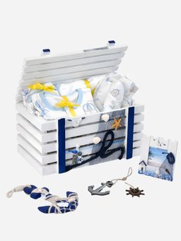 Little Surprise Box - 21Pcs Nautical Treasure Chest Baby Gift Hamper (0-12 Months)