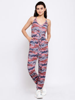 IKI CHIC - Strappy Camouflage Jumpsuit