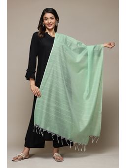 Biba - Green Cotton Blend Dupatta