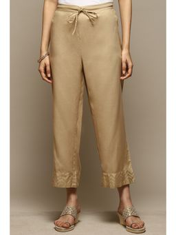Biba - Gold Rayon Straight Palazzo