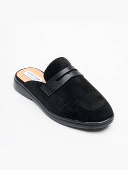 FOREVER SHOE BAZAR - Black Astor Penny Mule Loafers