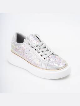 FOREVER SHOE BAZAR - Glitz Silver Sneakers