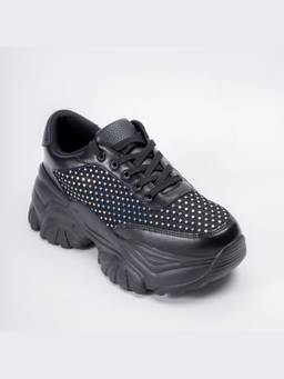 FOREVER SHOE BAZAR - Shadow Black Sneakers