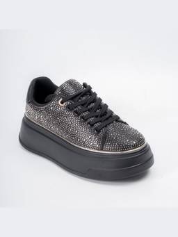 FOREVER SHOE BAZAR - Bride Black Sneakers