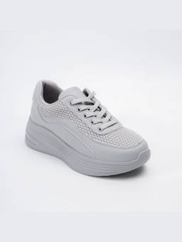 FOREVER SHOE BAZAR - MeshMile Grey Sneakers