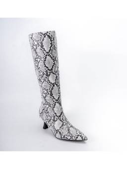FOREVER SHOE BAZAR - Multicolor Timeless Heel Snake Casual Boots
