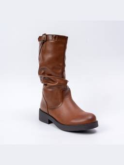 FOREVER SHOE BAZAR - Hidden Glamour Camel Brown Casual Boots