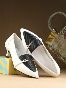 CLOG LONDON - Women Casual Off White & Black Pumps