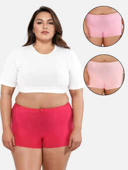Adira - Multi-Color Brzee Plus Size Boyshorts (Pack of 3)