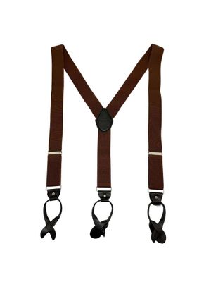 Buy The Tie Hub Men Gentry Brown with Black Y-Back Button Elasticated ...