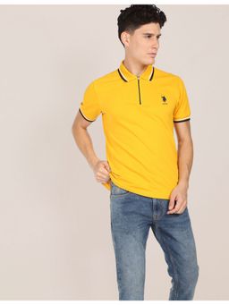 U.S. POLO ASSN. - Tipped Zipper Polo Shirt