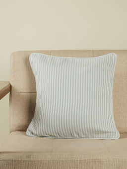 Fabindia - Blue White Earth Files Cotton Cushion Cover (16x16 inches)